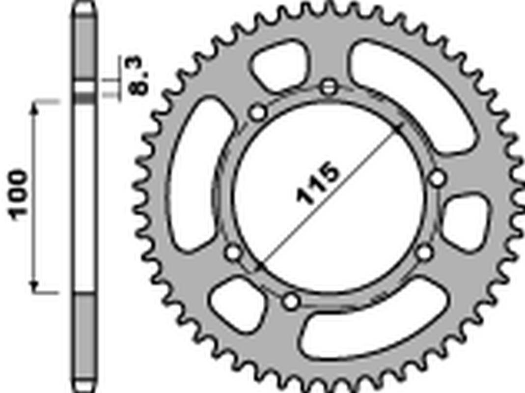 Pbr Zębatka Tylna 4502 60 C45 Husqvarna Ch 125 Sm '05, Fantic 125 '05-'11 Ł