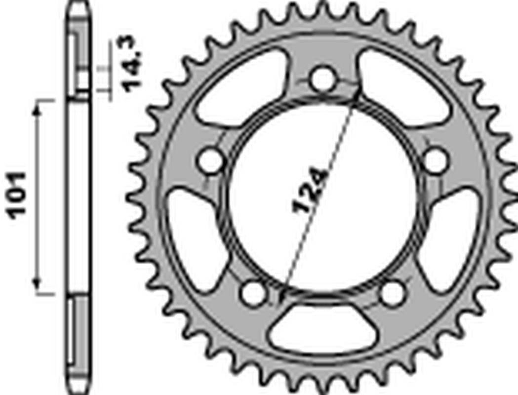 Pbr Zębatka Tylna 4508 42 C45 Ktm 950/990/1190 Rc8 /Duke/ Supermoto Jtr898