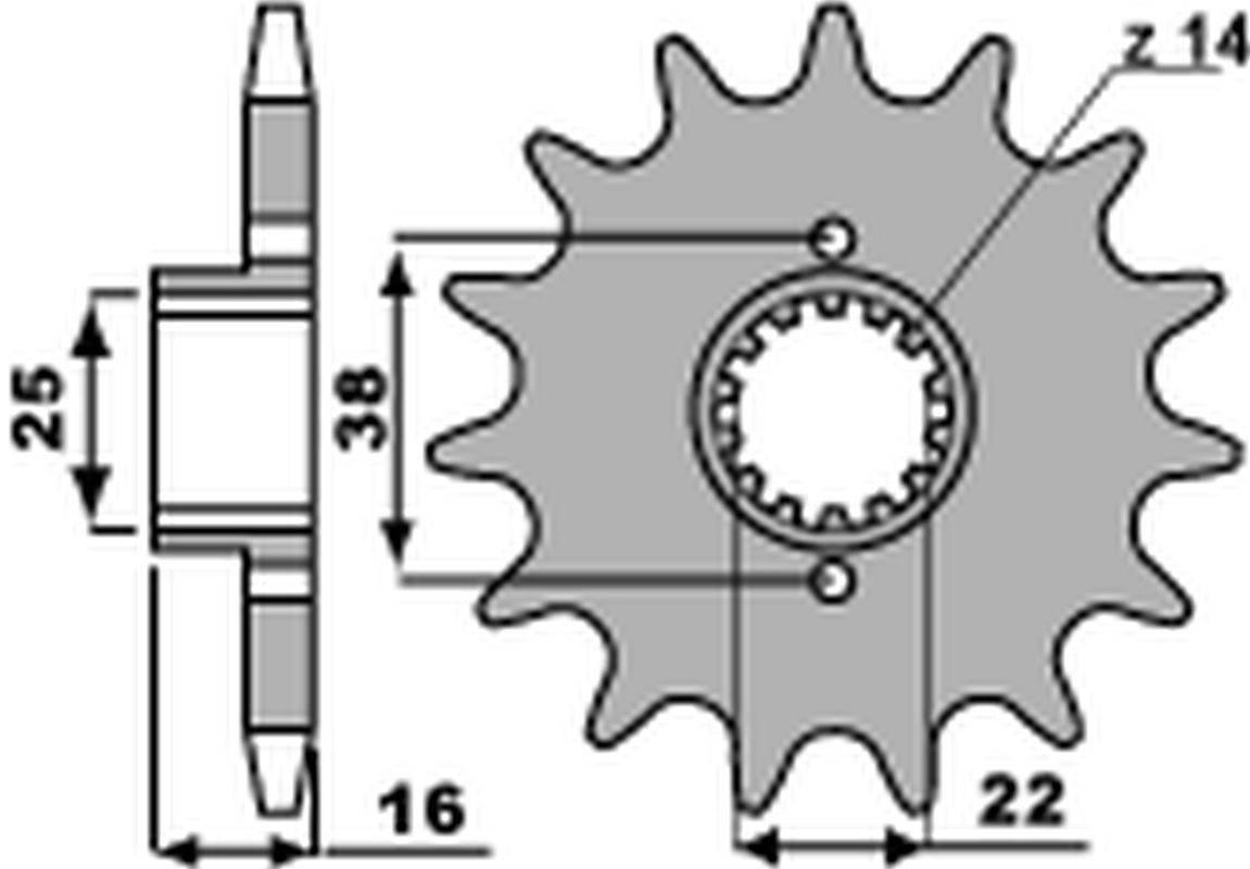 Pbr Zębatka Przednia 490 13 18Nc Ducati Monster 600/750/900 Jtf736.13 Łańc