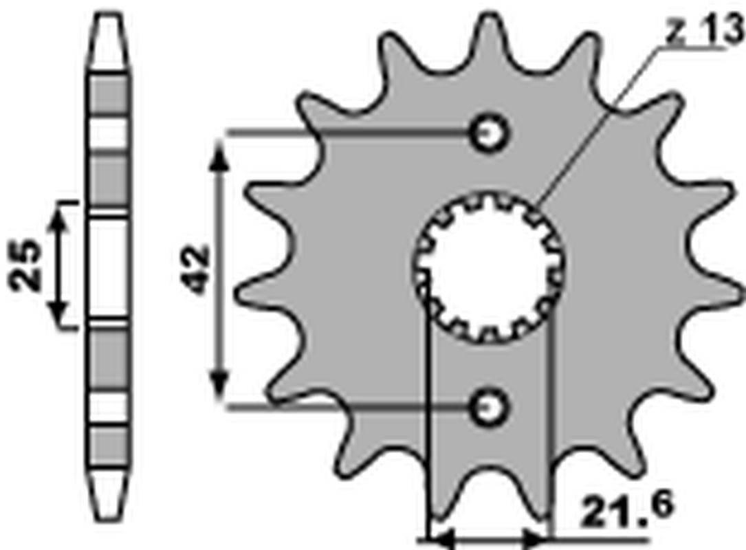 Pbr Zębatka Przednia 513 13 18Nc Kawasaki Zz-R 600 '90-'06, Yamaha Yzf 600