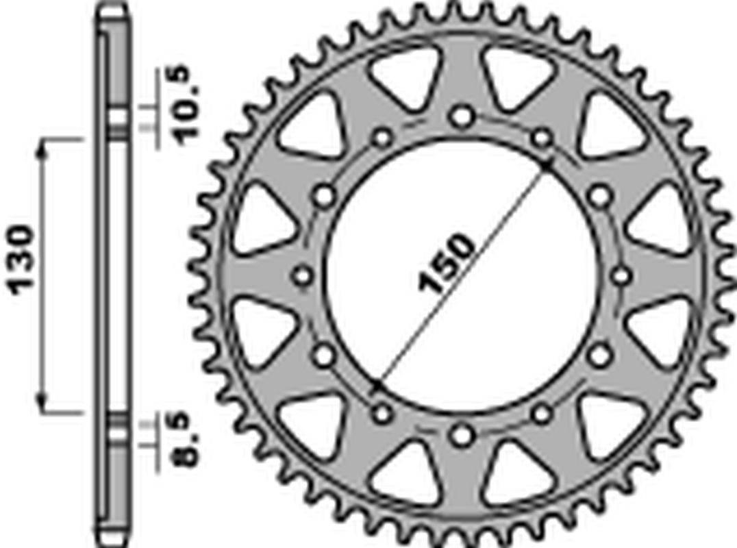 Pbr Zębatka Tylna 860 49 C45 Yamaha Fzs 600 Fazer/Yzf Thundercat '96-'03, G