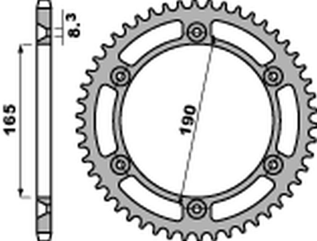 Pbr Zębatka Tylna 896 45 C45 Ktm 125/250/350 Enduro '87-'90, Mx 420/495 '81