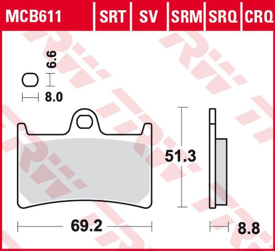 Trw Zf Klocki Hamulcowe Kh252 Kh380 Sinter Racing Yamaha Fz6 07-10, Fzs 600
