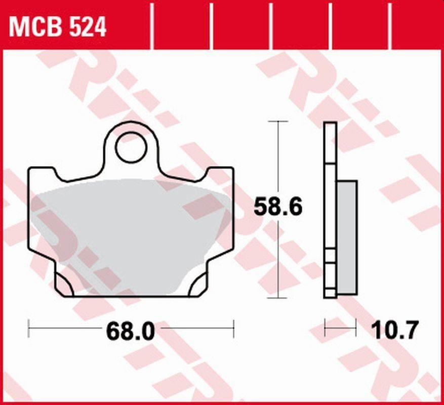 Trw Zf Klocki Hamulcowe Kh081 Organic Yamaha Rd 80/125/250/350 '82-'84, Sr