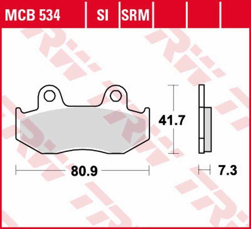 Trw Zf Klocki Hamulcowe Kh092 Organic Honda Cr 125R '84-'86, Mtx 125 '85-'9