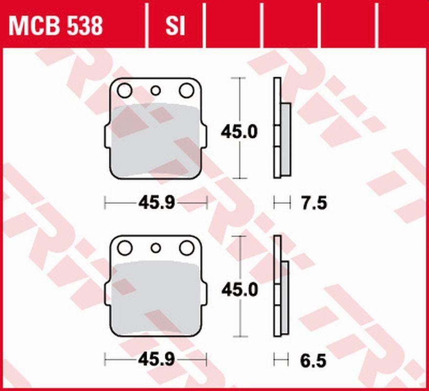 Trw Zf Klocki Hamulcowe Kh084 Sinter Street Honda Atc 250R '82-'84, Atc 350