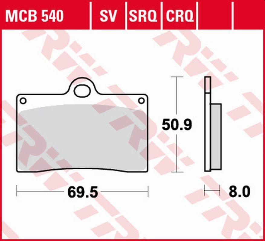 Trw Zf Klocki Hamulcowe Kh095 Organic Aprilia Rs4 125 '11-'16, Ducati Monst