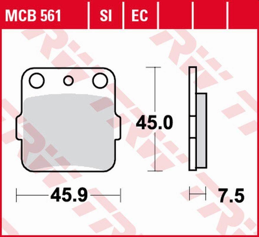 Trw Zf Klocki Hamulcowe Kh084 Organic Eco Honda Crf 150R '07-, Przód Trx 40