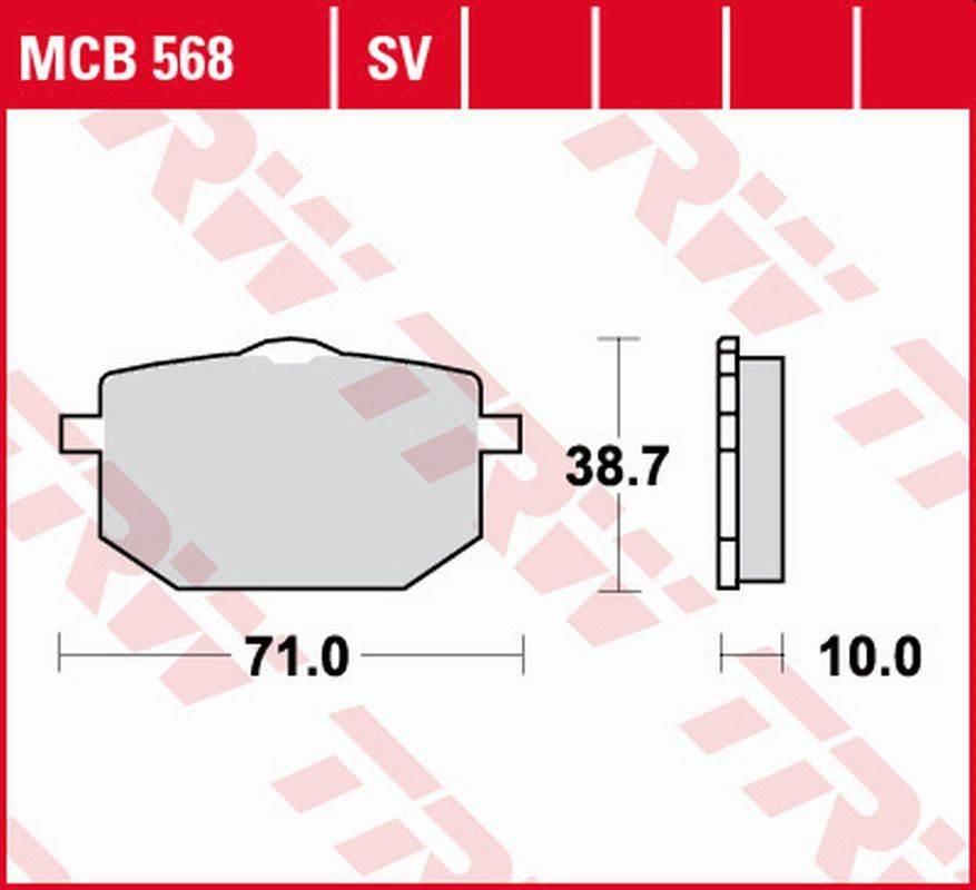 Trw Zf Klocki Hamulcowe Kh101 Organic Yamaha Tt 600 '89, Xt 600 '87-'90, Xt