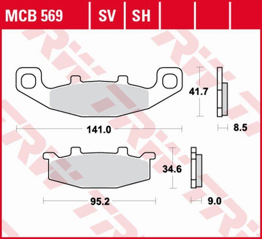 Trw Zf Klocki Hamulcowe Kh129 Sinter Street Kawasaki Gpz 400R '89-, Zzr 500