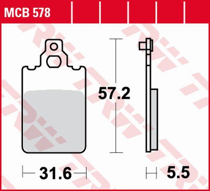 Trw Zf Klocki Hamulcowe Kh116 Organic Aprilia Af-1/Et/Rs 50 '87-'94, Benell
