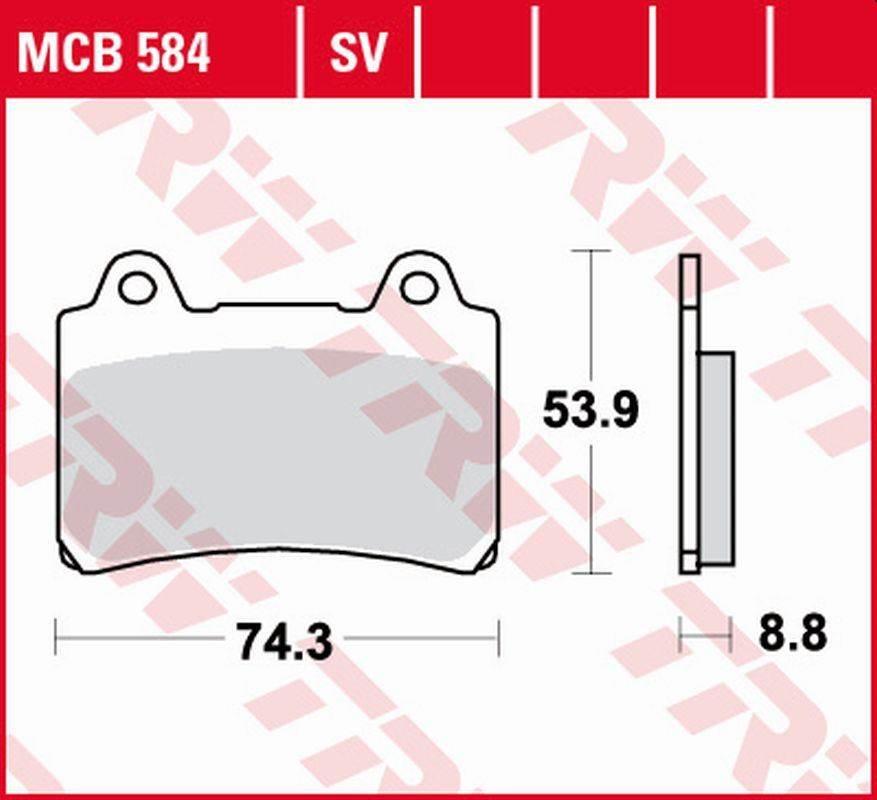 Trw Zf Klocki Hamulcowe Kh123 Organic Yamaha Fzr 750/1000 Genesis '86-'88