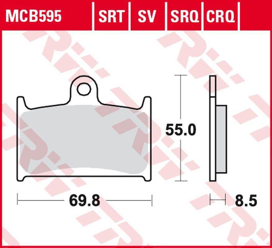 Trw Zf Klocki Hamulcowe Kh236 Sinter Track Suzuki Gsx-R 400 '90-'95, Gsx-R