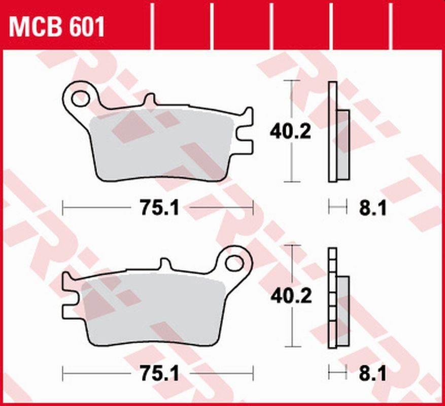 Trw Zf Klocki Hamulcowe Kh153 Organic Honda Crm 250R '89-'90 Tył