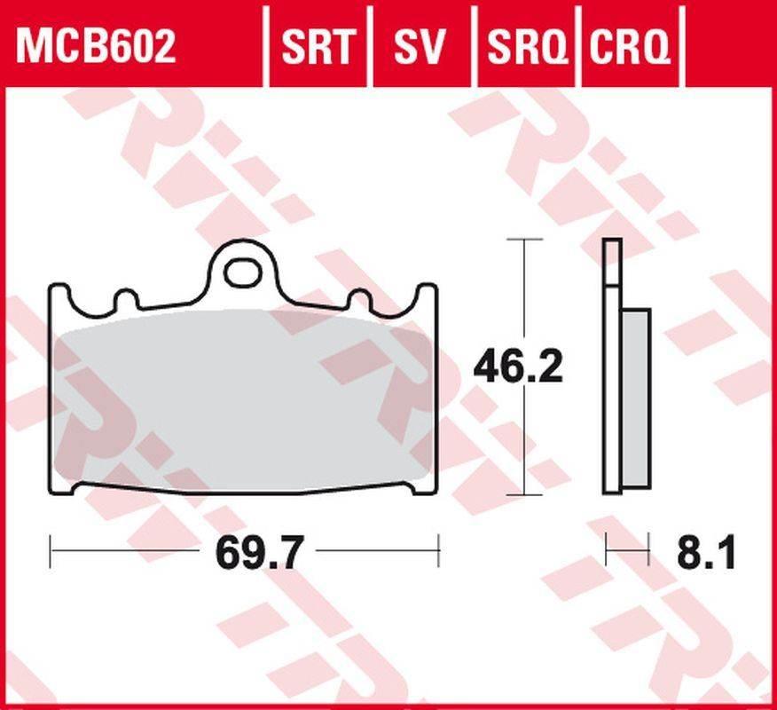 Trw Zf Klocki Hamulcowe Kh158 Sinter Track Husaberg Fs 450 '03-'05, Fs 650
