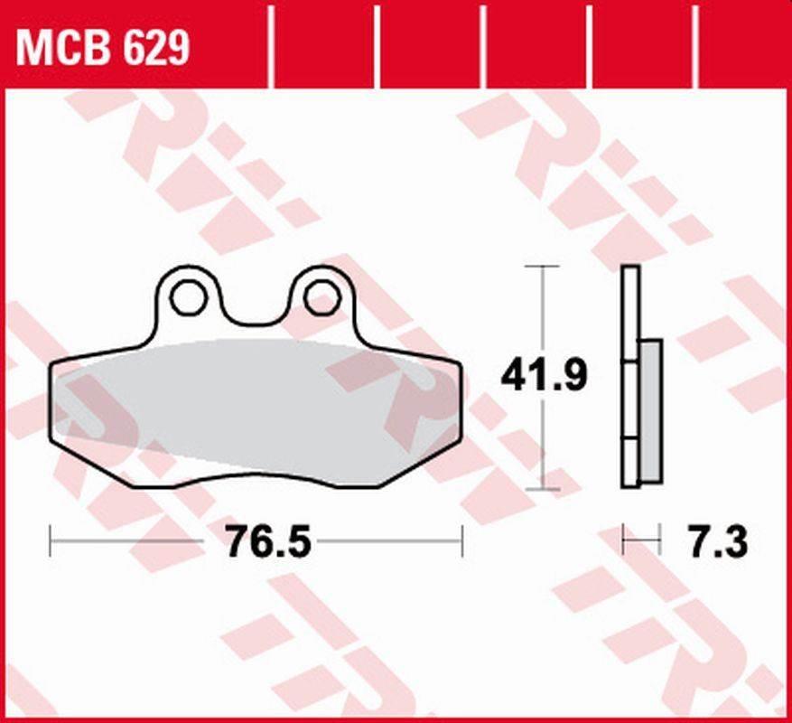 Trw Zf Klocki Hamulcowe Kh256 Organic Aprilia Rx 50 '91-'94, Red Rose 125 '