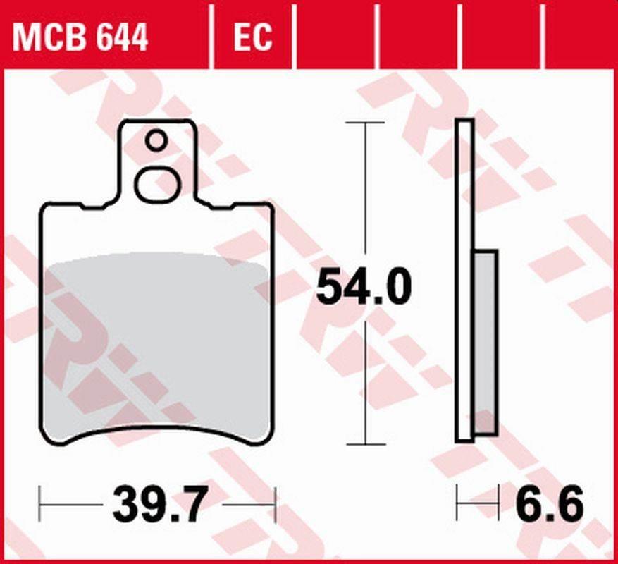 Trw Zf Klocki Hamulcowe Kh193 Eco Organic Aprilia Rs 50 '95-'98, Sr 50 '93-