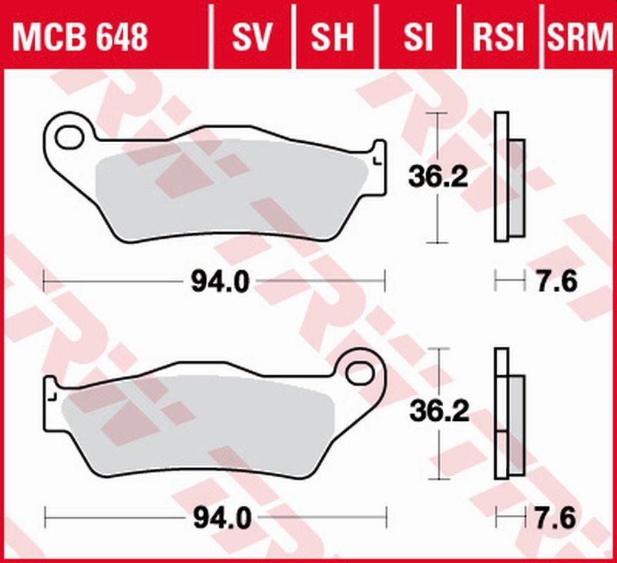 Trw Zf Klocki Hamulcowe Kh181 Eco Organic Aprilia Rx 125 '00-'13, Bmw G 450