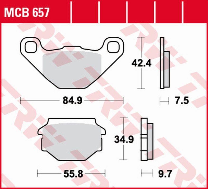 Trw Zf Klocki Hamulcowe Kh173 Organic Aprilia Sx 125 '08-'14, Gilera Egalet
