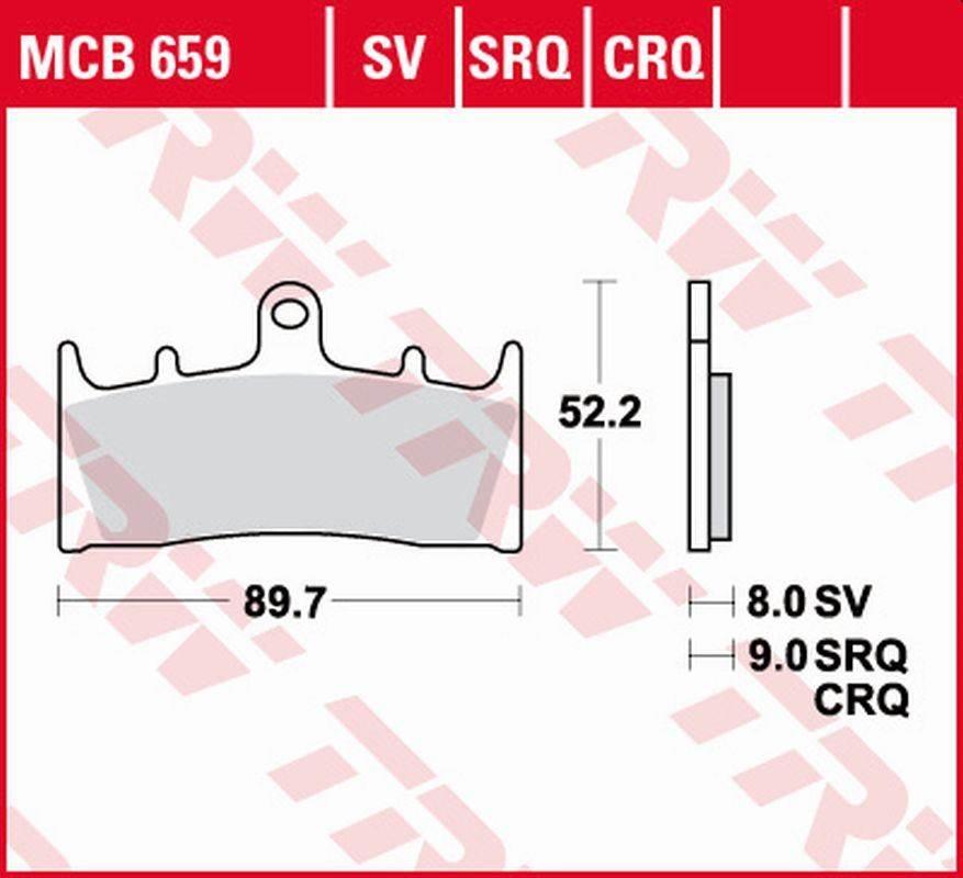Trw Zf Klocki Hamulcowe Kh188 Sinter Track Kawasaki Zx-6R/Zx-7R '96-'02, Zx