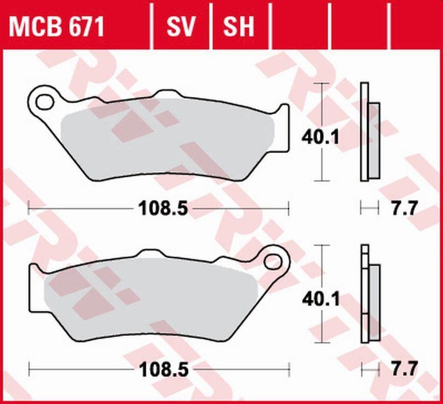Trw Zf Klocki Hamulcowe Kh209 Sinter Street Bmw R 1200/1250 Gs/Adv/R/Rs/Rt