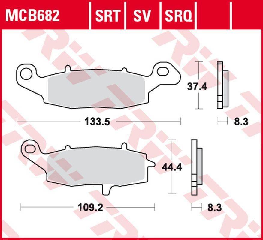 Trw Zf Klocki Hamulcowe Kh229 Sinter Track Kawasaki Ninja 400 '11-, Er-6 '0