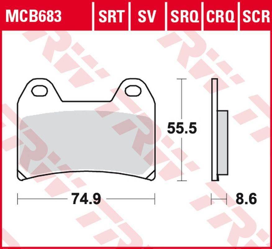 Trw Zf Klocki Hamulcowe Kh244 Sinter Track Aprilia Rs 250 '97-, Rsv 1000 Mi