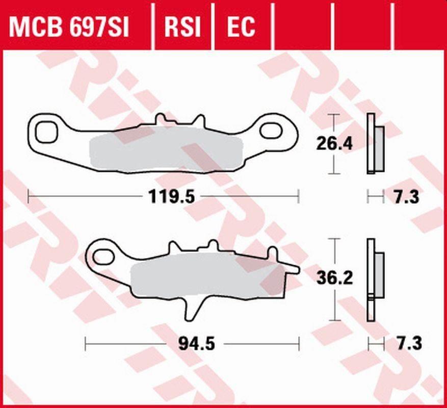 Trw Zf Klocki Hamulcowe Kh258 Simter Offroad Kawasaki Kx 80/85 '97-, Kx 100