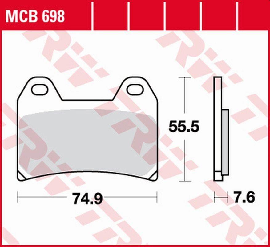Trw Zf Klocki Hamulcowe Kh244 Organic Honda Cb 400 Super Four '97-, Bmw R N