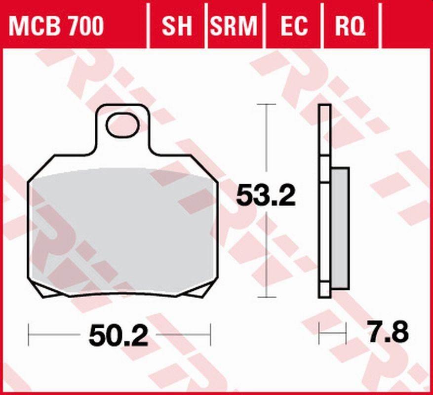 Trw Zf Klocki Hamulcowe Kh266 Sinter Derbi Gpr 50 '03-'16, Senda 50 '07-'17