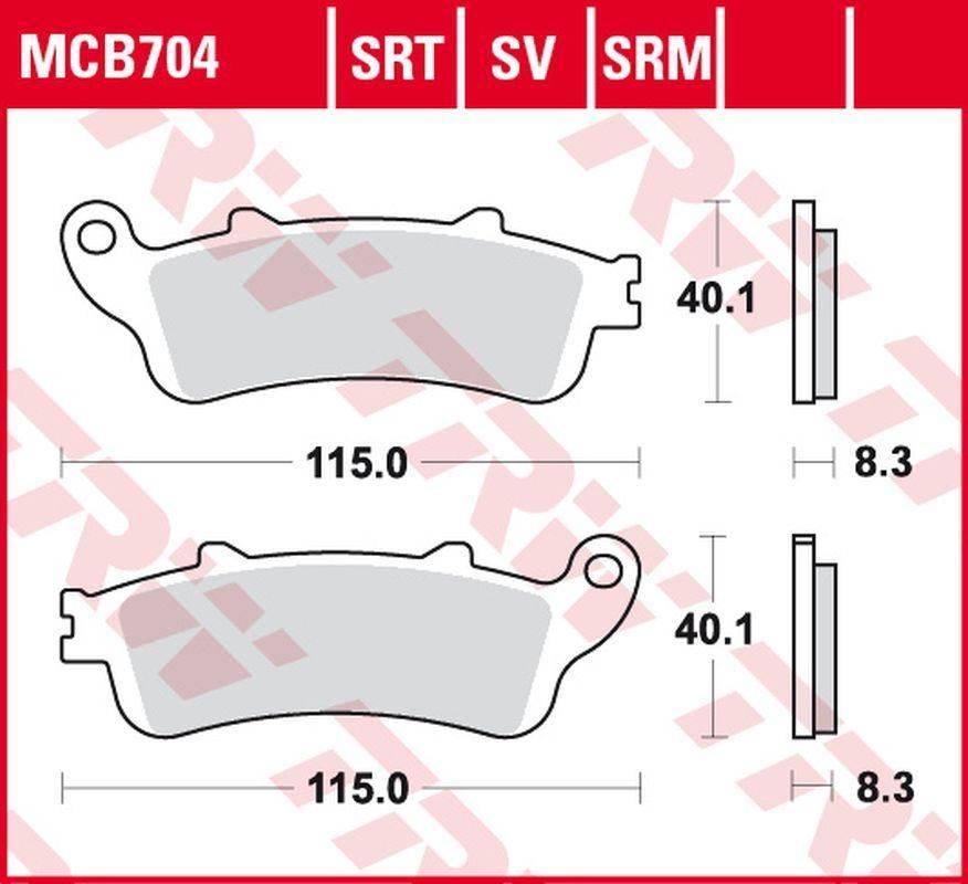 Trw Zf Klocki Hamulcowe Kh281 Sinter Honda Nss 250 Jazz '01-'04, Fjs 400 Si
