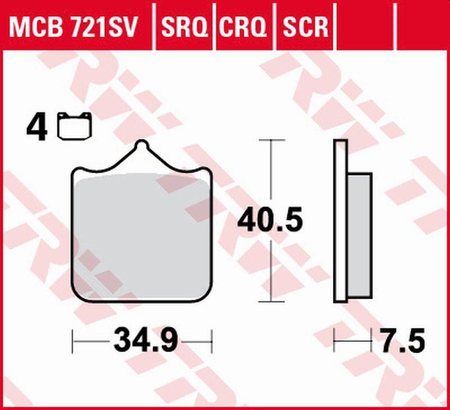 Trw Zf Klocki Hamulcowe Kh604/4 Carbon Racing Aprilia Rsv 1000 Mile/R '01-'