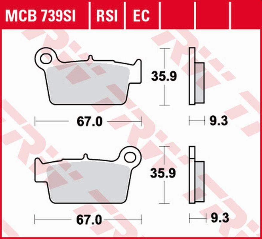Trw Zf Klocki Hamulcowe Kh367 Organic Aprilia Rxv/Sxv 450/550 '06-'15, Beta