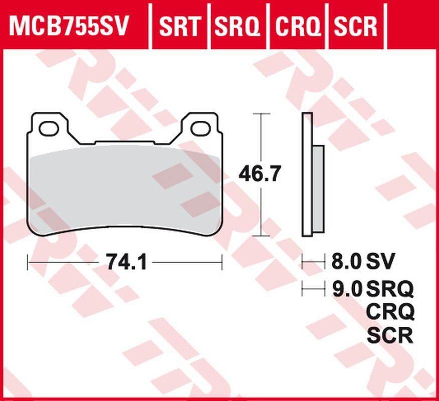 Trw Zf Klocki Hamulcowe Kh390 Sinter Carbon Racing Honda Cbr 600Rr '05-'16