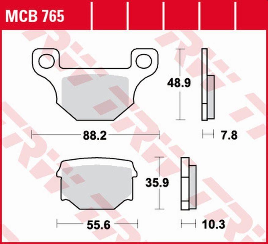 Trw Zf Klocki Hamulcowe Kh093 Organic Aprilia Rx 125 '08-'13, Derbi Senda/T