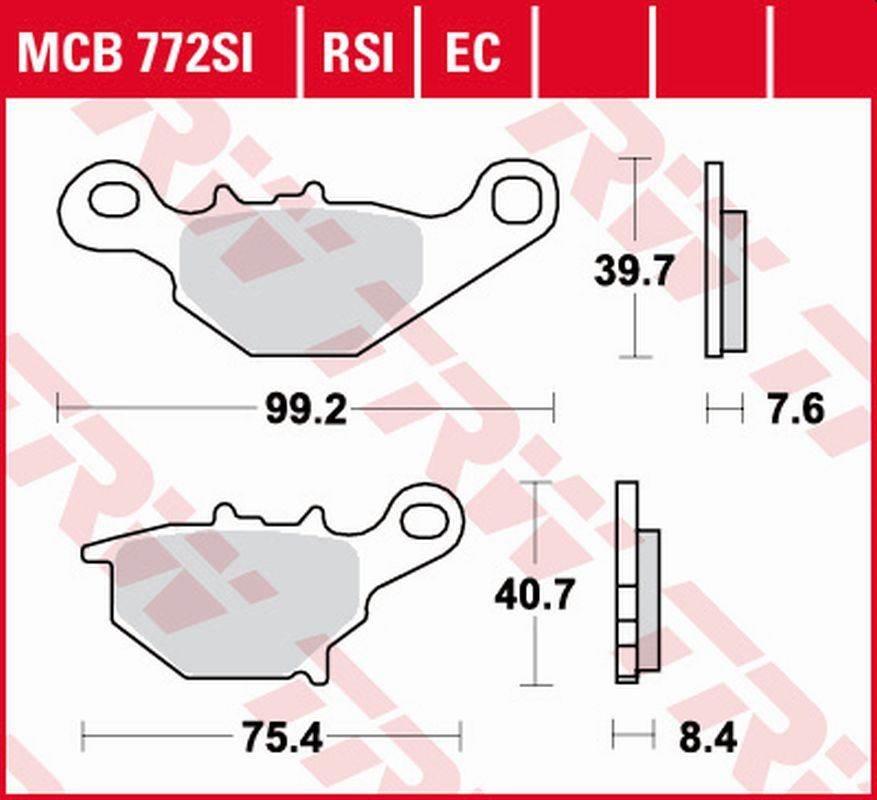 Trw Zf Klocki Hamulcowe Kh401 Sinter Offroad Suzuki Rm 85/L '05-, Tył