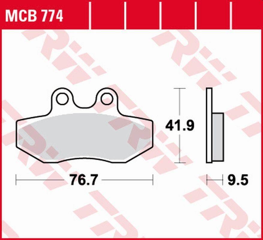 Trw Zf Klocki Hamulcowe Kh393 Organic Yamaha Xc 125 X Cygnus '04-'09 Przód
