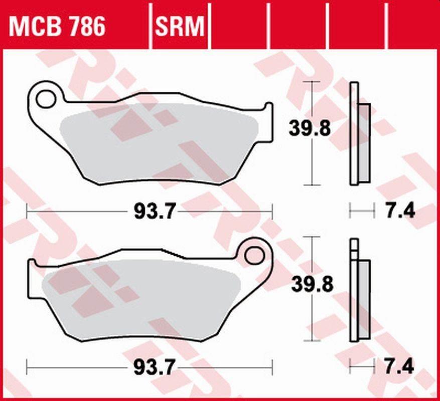 Trw Zf Klocki Hamulcowe Kh430 Sinter Yamaha Yp 125 X-Max '06-'09, Xp 250 X-