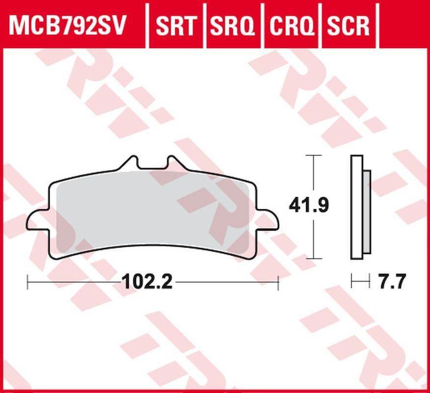 Trw Zf Klocki Hamulcowe Kh447 Sinter Track Ducati V4 1000 Panigale '19-, Mo