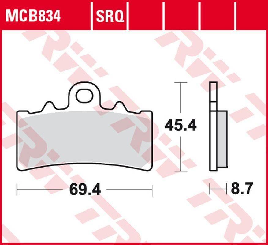 Trw Zf Klocki Hamulcowe Kh606 Organic Bmw G 310Gs/R '16-, C 400Gt/X '18-, H
