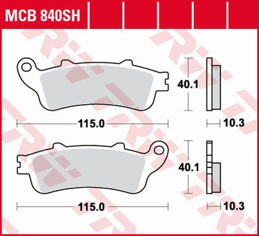 Trw Zf Klocki Hamulcowe Kh261 Sinter Street Honda Gl 1800 Gold Wing '01-'17
