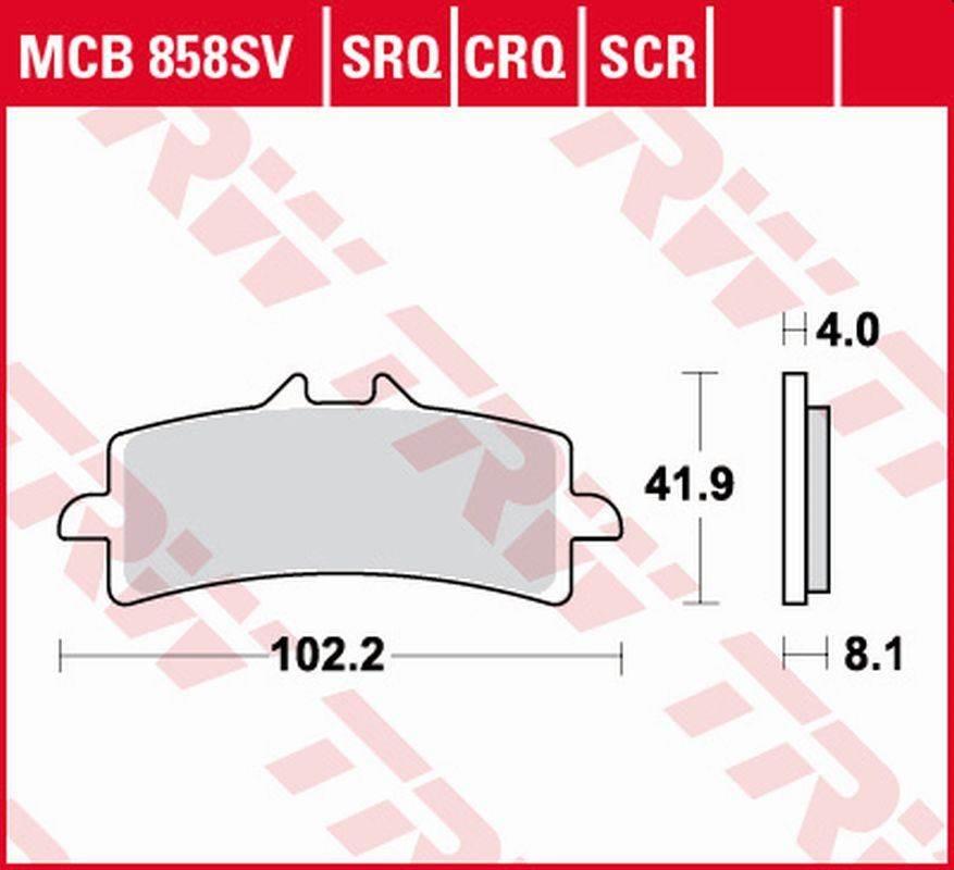 Trw Zf Klocki Hamulcowe Kh447 Carbon Racing Aprilia Rsv4, V4 Tuono '15-, Bm