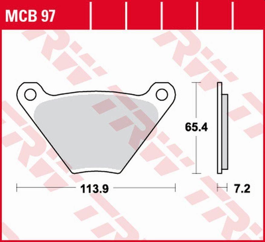 Trw Zf Klocki Hamulcowe Kh024/2 Organic Harley-Davidson Fl/Flh/Flhs 1200, F