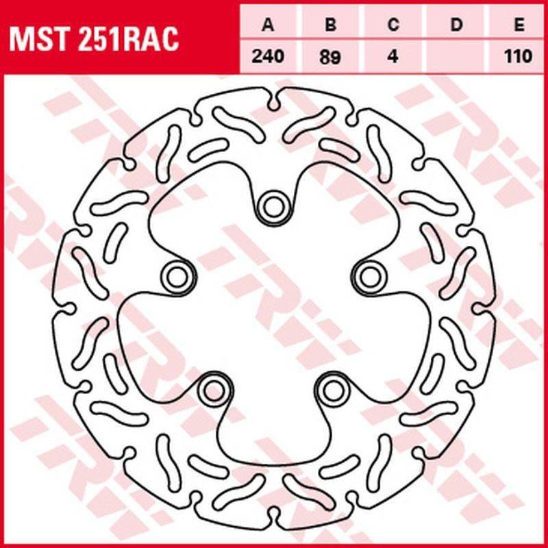 Trw Zf Tarcza Hamulcowa Tył Kawasaki J 300 '14-'16, Suzuki Gsf 600/650/1200