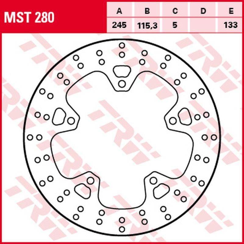 Trw Zf Tarcza Hamulcowa Tył Yamaha Xj6 600F Diversion, Xj6 600N/S '09-'16