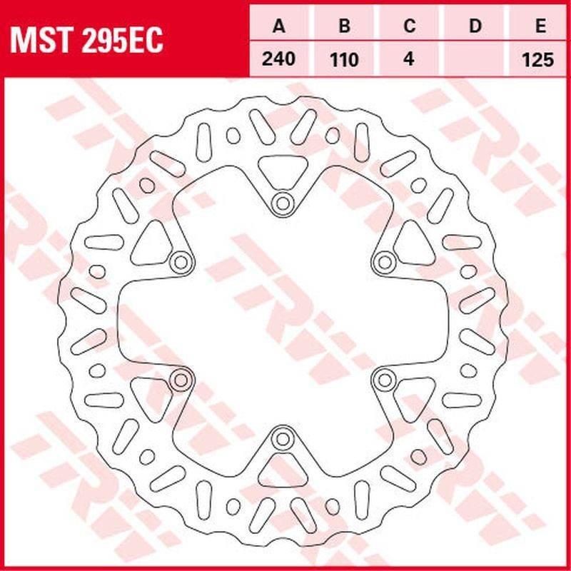 Trw Zf Tarcza Hamulcowa Tył Beta Rr 250/300/350 '13-, Rr 390/430/480 '15-