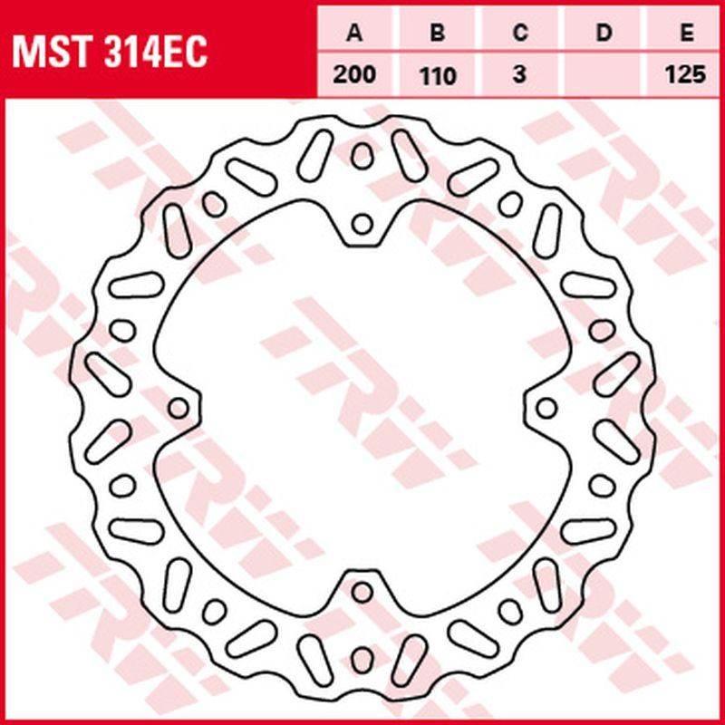 Trw Zf Tarcza Hamulcowa Tył Ktm Sx 85 '03-'10 200X110X3Mm Wave
