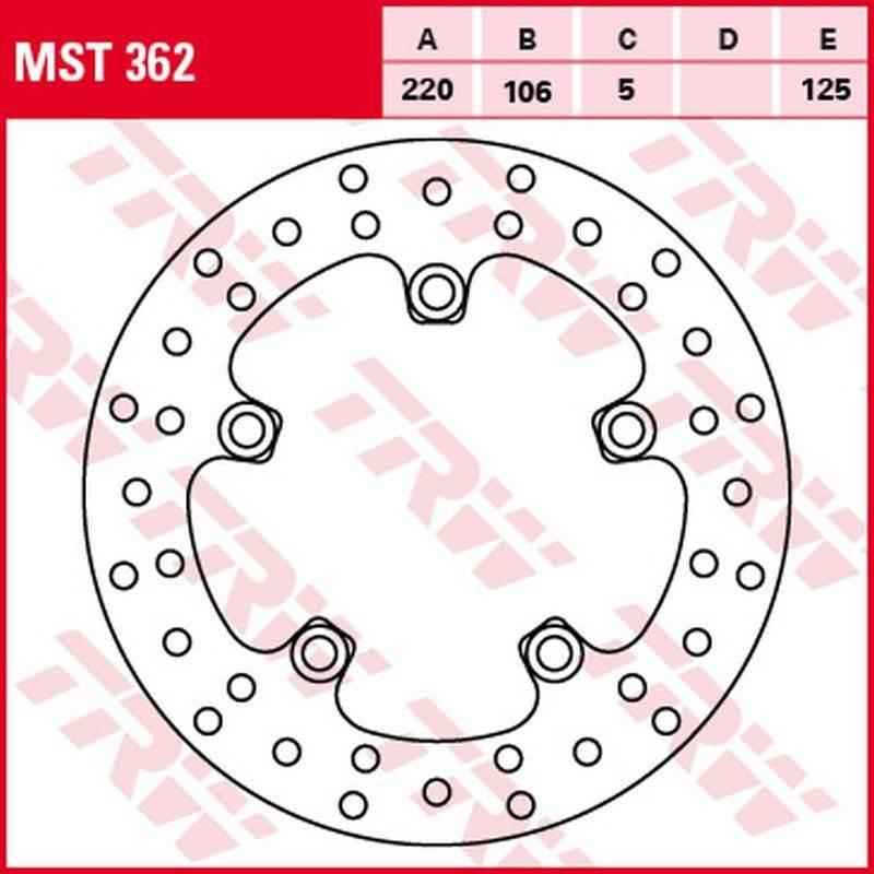 Trw Zf Tarcza Hamulcowa Tył Yamaha Yzf R6 '03-, Mt-10 '16-, Yzf R1 '03-, 22
