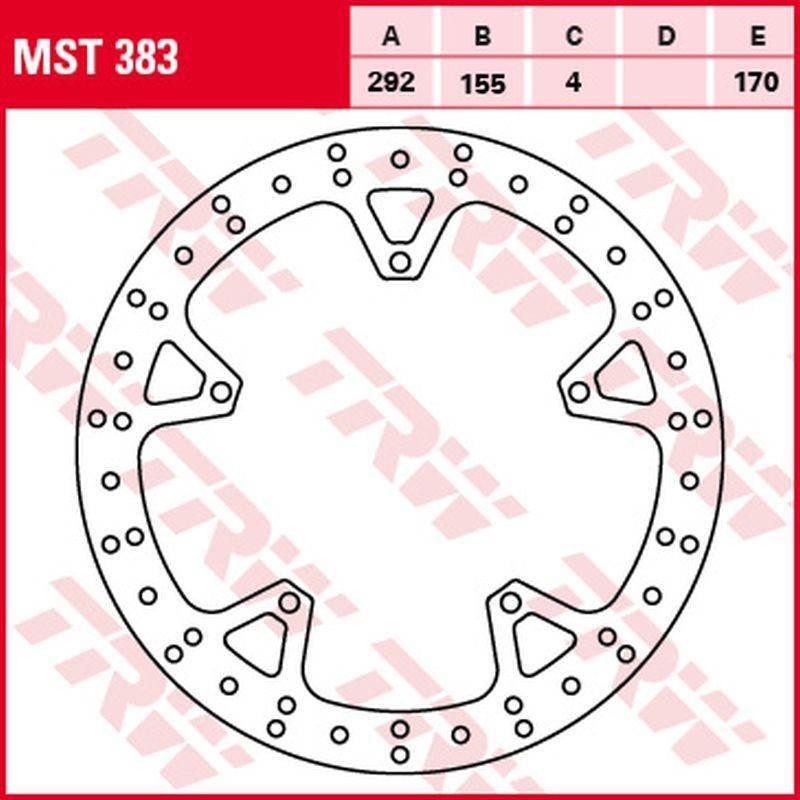 Trw Zf Tarcza Hamulcowa Przód Yamaha Yzf 125R '08-'13 292X155X4Mm