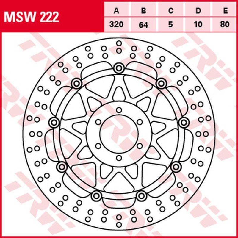 Trw Zf Tarcza Hamulcowa Przód Yamaha Yzf 750R/Sp '93-'98, Fzr 1000 Genesis
